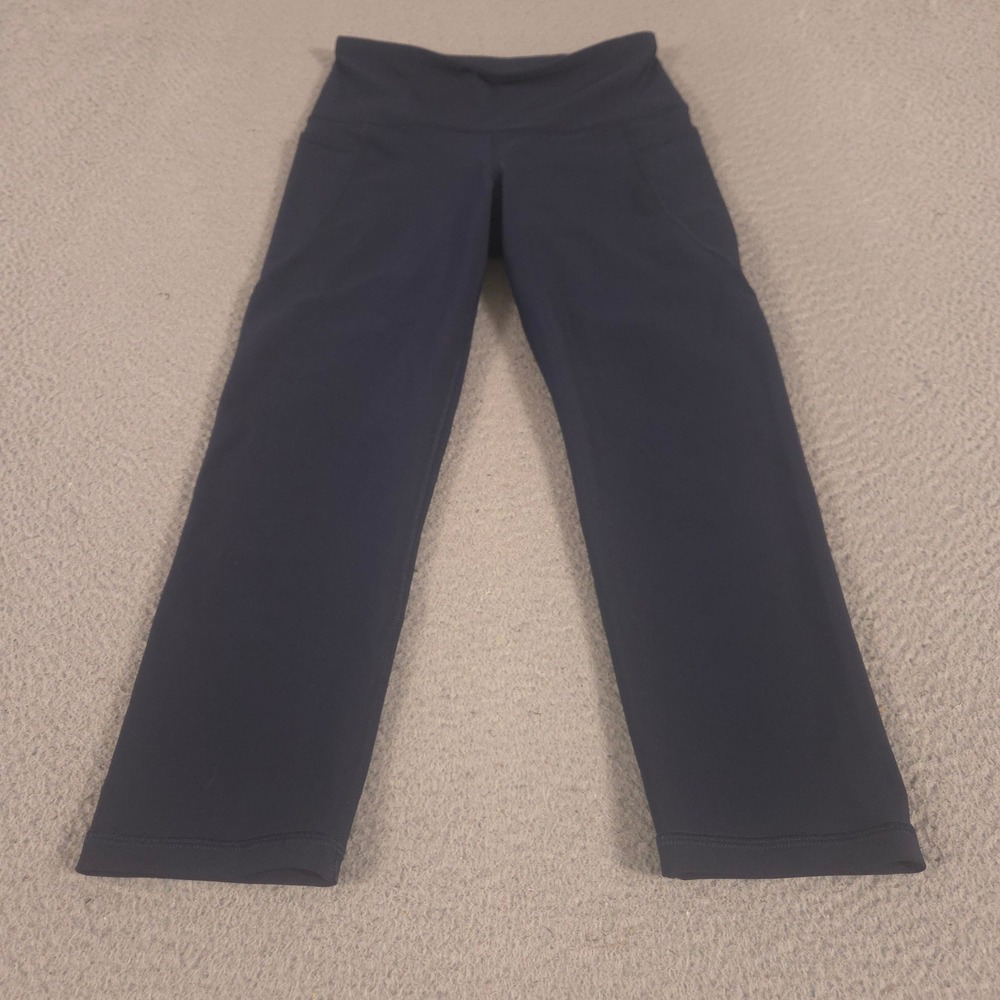 Old Navy Leggings Womens Medium Navy PowerSoft High-Waisted Crop Pocket Workout